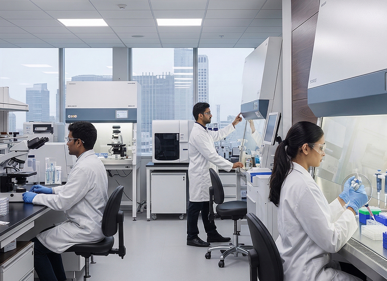 Inside an accredited testing facility